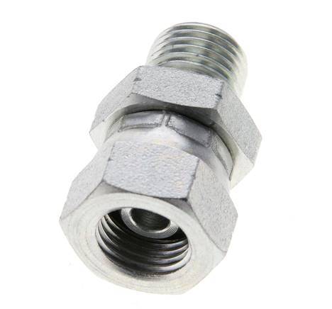 Adaptateur réducteur en acier zingué G 1/4'' F/M 350 Bar - Hydraulique [2 Pièces].
