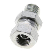 Adaptateur réducteur en acier zingué G 1/4'' F/M 350 Bar - Hydraulique [2 Pièces].