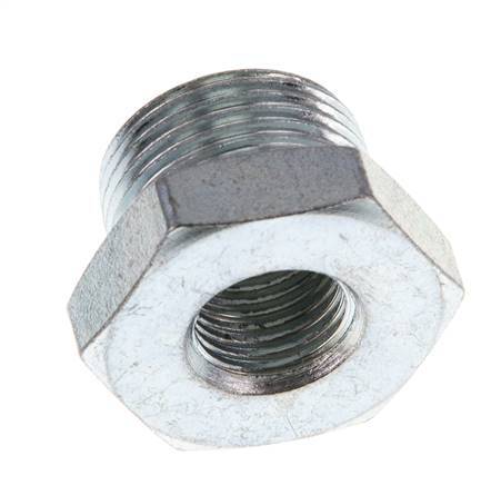 G 1/4'' x M22x1.5 F/M Zinc plated Steel Reducing Ring 250 Bar - Hydraulic