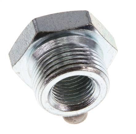 G 1/4'' x M22x1.5 F/M Zinc plated Steel Reducing Ring 250 Bar - Hydraulic