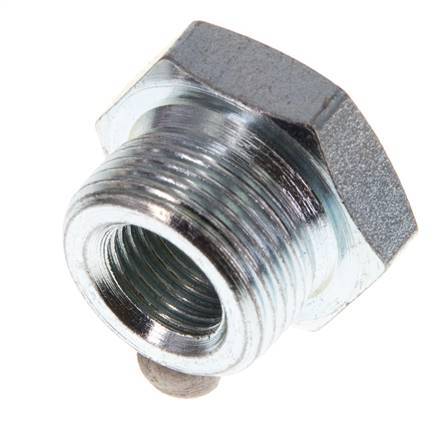 G 1/4'' x M22x1.5 F/M Zinc plated Steel Reducing Ring 250 Bar - Hydraulic