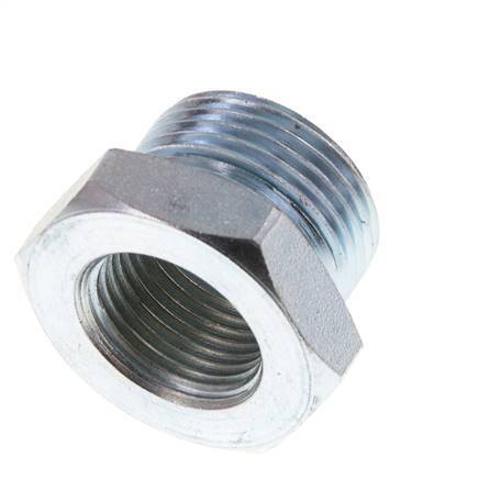 G 3/8'' x M22x1.5 F/M Anneau réducteur en acier zingué 250 Bar - Hydraulique