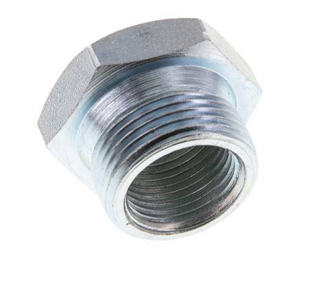 G 3/8'' x M22x1.5 F/M Anneau réducteur en acier zingué 250 Bar - Hydraulique