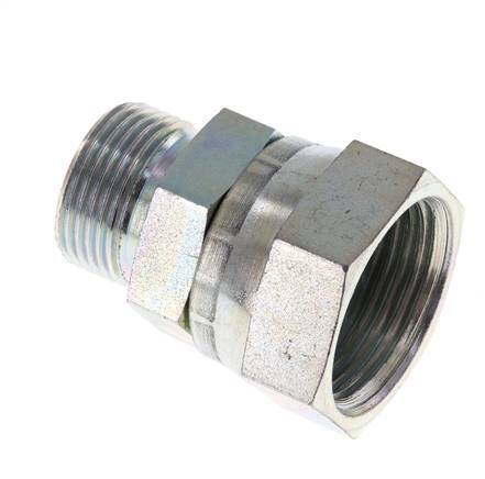 Adaptateur réducteur en acier zingué G 1'' x G 3/4'' F/M 150 Bar - Hydraulique
