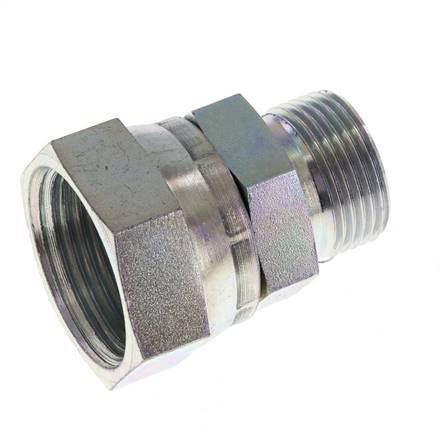 Adaptateur réducteur en acier zingué G 1'' x G 3/4'' F/M 150 Bar - Hydraulique