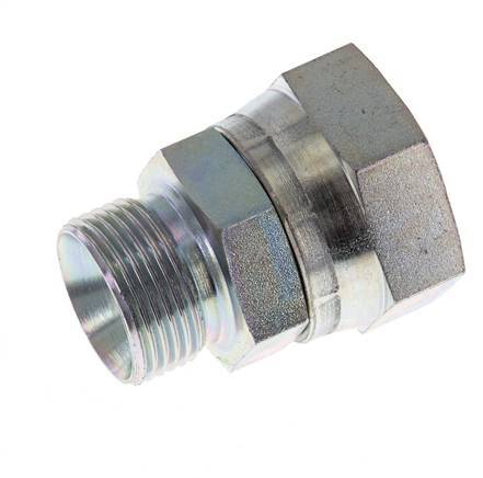 Adaptateur réducteur en acier zingué G 1'' x G 3/4'' F/M 150 Bar - Hydraulique