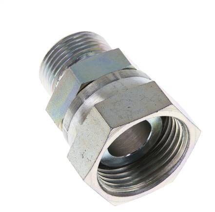 Adaptateur réducteur en acier zingué G 1'' x G 3/4'' F/M 150 Bar - Hydraulique