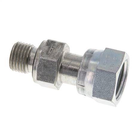 UN 11/16''-16 x G 1/4'' F/M Zinc plated Steel Reducing Adapter ORFS 630 Bar - Hydraulic