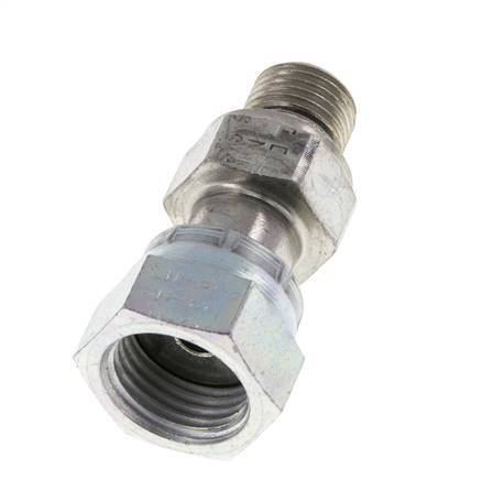 Adaptateur réducteur en acier zingué UN 11/16''-16 x G 1/4'' F/M ORFS 630 Bar - Hydraulique
