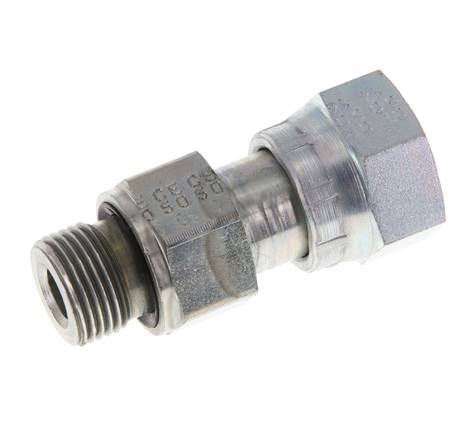 Adaptateur réducteur en acier zingué UN 13/16''-16 x G 3/8'' F/M ORFS 630 Bar - Hydraulique