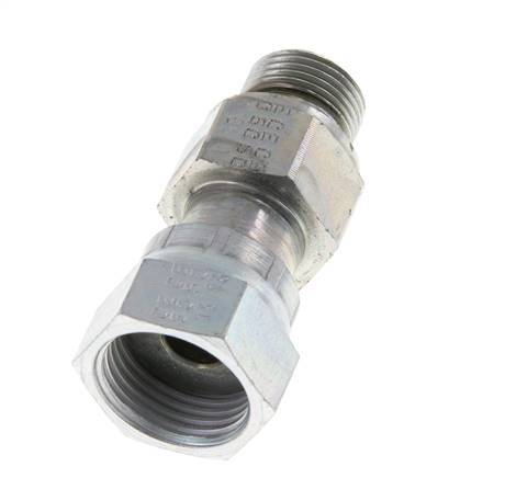 Adaptateur réducteur en acier zingué UN 13/16''-16 x G 3/8'' F/M ORFS 630 Bar - Hydraulique