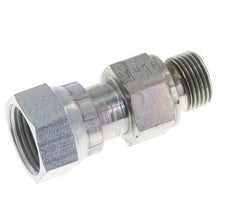 UN 13/16''-16 x G 3/8'' F/M Zinc plated Steel Reducing Adapter ORFS 630 Bar - Hydraulic