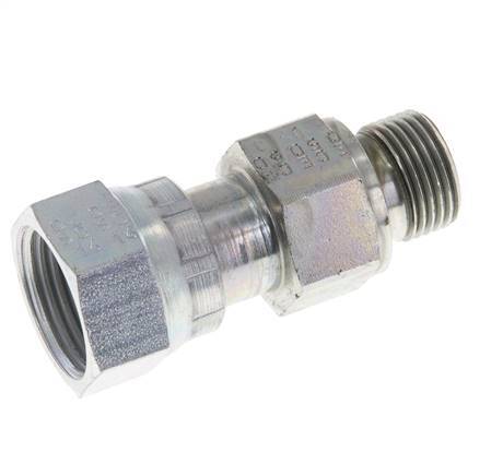 Adaptateur réducteur en acier zingué UN 13/16''-16 x G 3/8'' F/M ORFS 630 Bar - Hydraulique