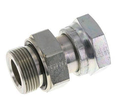 Adaptateur réducteur en acier zingué UN 1-11/16''-12 x G 1 1/4'' F/M ORFS 250 Bar - Hydraulique
