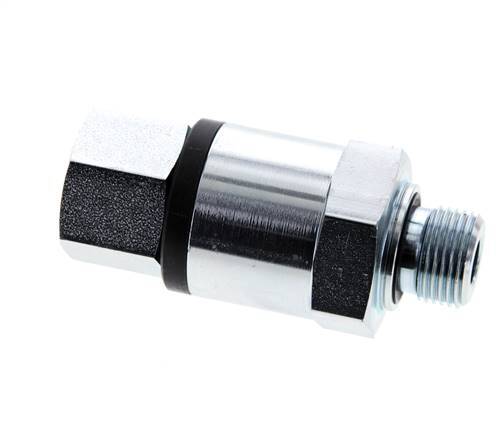 G 3/8'' F/M Joint tournant en acier zingué 400 Bar - Hydraulique - Haute pression