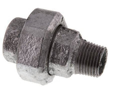 Rp 1/2'' x R 1/2'' F/M Fonte zinguée Mamelon double 3 pièces avec joint plat 25 Bar