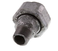 Rp 1/2'' x R 1/2'' F/M Fonte zinguée Mamelon double 3 pièces avec joint plat 25 Bar