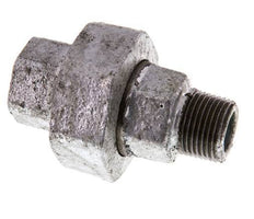 Rp 3/8'' x R 3/8'' F/M Fonte zinguée Mamelon double 3 pièces avec joint conique 25 Bar