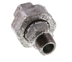 Rp 3/8'' x R 3/8'' F/M Fonte zinguée Mamelon double 3 pièces avec joint conique 25 Bar