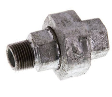 Rp 3/8'' x R 3/8'' F/M Fonte zinguée Mamelon double 3 pièces avec joint conique 25 Bar
