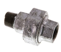 Rp 3/8'' x R 3/8'' F/M Fonte zinguée Mamelon double 3 pièces avec joint conique 25 Bar