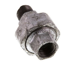 Rp 3/8'' x R 3/8'' F/M Fonte zinguée Mamelon double 3 pièces avec joint conique 25 Bar