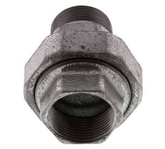 Rp 1 1/4'' x R 1 1/4'' F/M Zincé Fonte Mamelon double 3 pièces avec joint conique 25 Bar