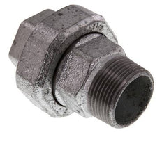 Rp 1 1/4'' x R 1 1/4'' F/M Zincé Fonte Mamelon double 3 pièces avec joint conique 25 Bar