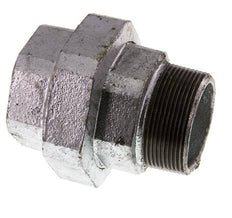 Rp 2'' x R 2'' F/M Fonte zinguée Mamelon double 3 pièces avec joint plat 25 Bar