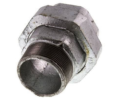 Rp 2'' x R 2'' F/M Fonte zinguée Mamelon double 3 pièces avec joint plat 25 Bar