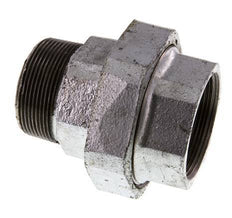 Rp 2'' x R 2'' F/M Fonte zinguée Mamelon double 3 pièces avec joint plat 25 Bar