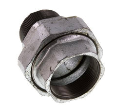 Rp 2'' x R 2'' F/M Fonte zinguée Mamelon double 3 pièces avec joint plat 25 Bar