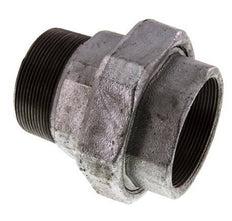 Rp 2 1/2'' x R 2 1/2'' F/M Fonte zinguée Mamelon double 3 pièces avec joint plat 25 Bar