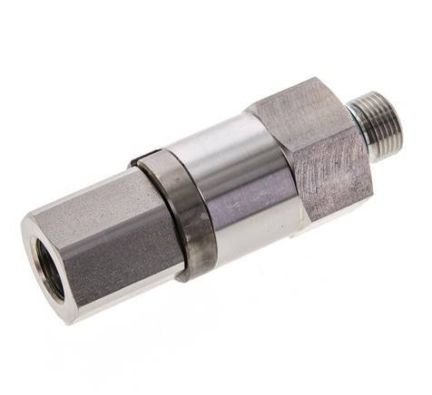 G 3/8'' F/M Joint tournant en acier inoxydable 250 Bar - Hydraulique - Haute pression