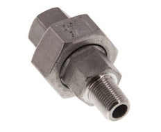 Rp 1/8'' x R 1/8'' F/M Acier inoxydable Mamelon double 3 pièces à étanchéité conique 16 Bar