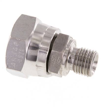 Adaptateur réducteur en acier inoxydable G 1/2'' x G 1/4'' F/M 300 Bar - Hydraulique