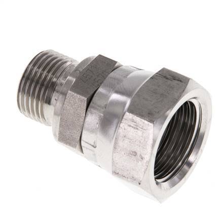 Adaptateur réducteur en acier inoxydable G 1/2'' x G 3/8'' F/M 300 Bar - Hydraulique