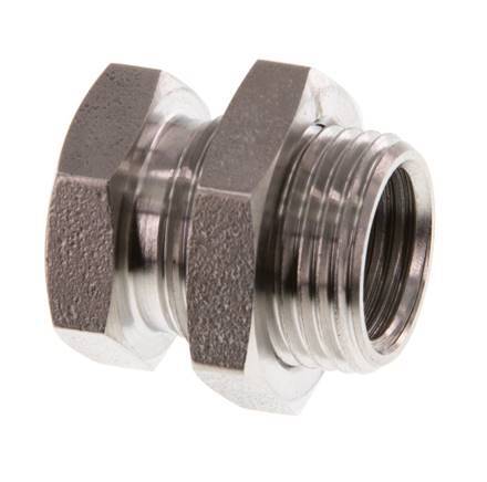 G 1/4'' x G 3/8'' F/M Stainless steel Bulkhead Fitting 40 Bar