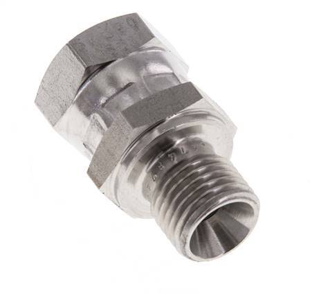 G 1/4'' F/M Stainless steel Reducing Adapter 350 Bar - Hydraulic