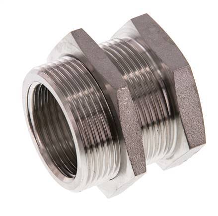 G 1'' x M42x2 F/M Stainless steel Bulkhead Fitting 40 Bar