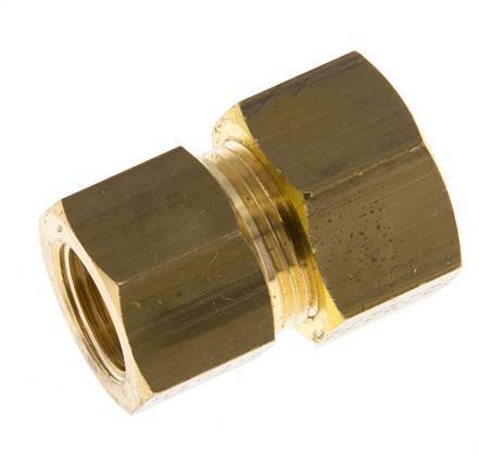 G 3/8'' x 16mm Brass Straight Compression Fitting 76 Bar DIN EN 1254-2