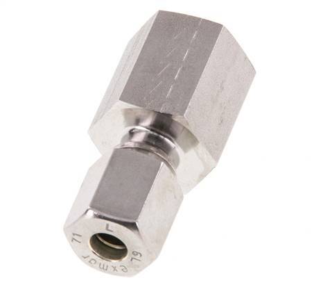 G 1/4'' x 6L Raccord à compression droit en acier inoxydable 315 Bar DIN 2353