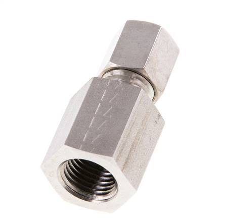 G 1/4'' x 6L Raccord à compression droit en acier inoxydable 315 Bar DIN 2353