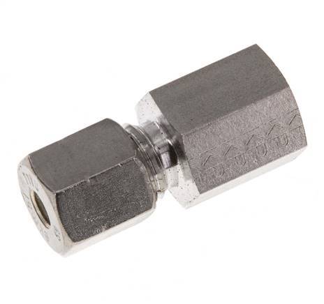 G 1/4'' x 6S Raccord à compression droit en acier inoxydable 630 Bar DIN 2353