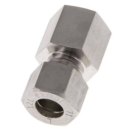 G 3/8'' x 12L Raccord à compression droit en acier inoxydable 315 Bar DIN 2353