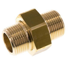 R 1'' Brass Double Nipple 3-pieces with Conically sealing 16 Bar