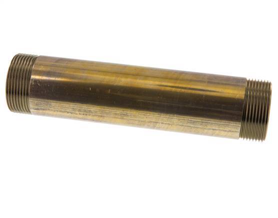 G 1 1/2'' Brass Double Pipe Nipple 16 Bar DIN 2982 - 200mm