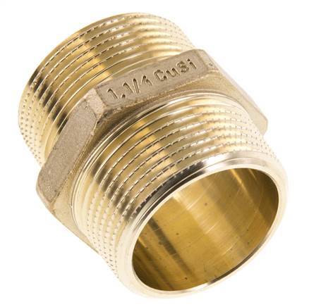 R 1 1/4'' Double Nipple en laiton 16 Bar
