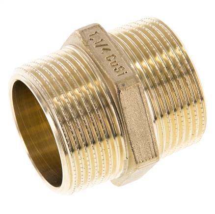 R 1 1/4'' Double Nipple en laiton 16 Bar