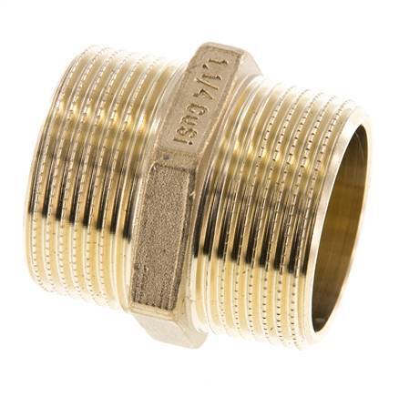 R 1 1/4'' Double Nipple en laiton 16 Bar